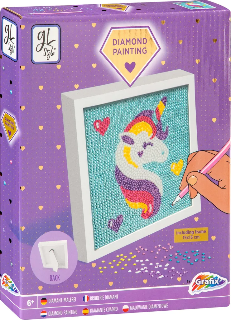 Kit Broderie Diamant LOVE 15x15 avec cadre - Tableau DIY déco intérieure