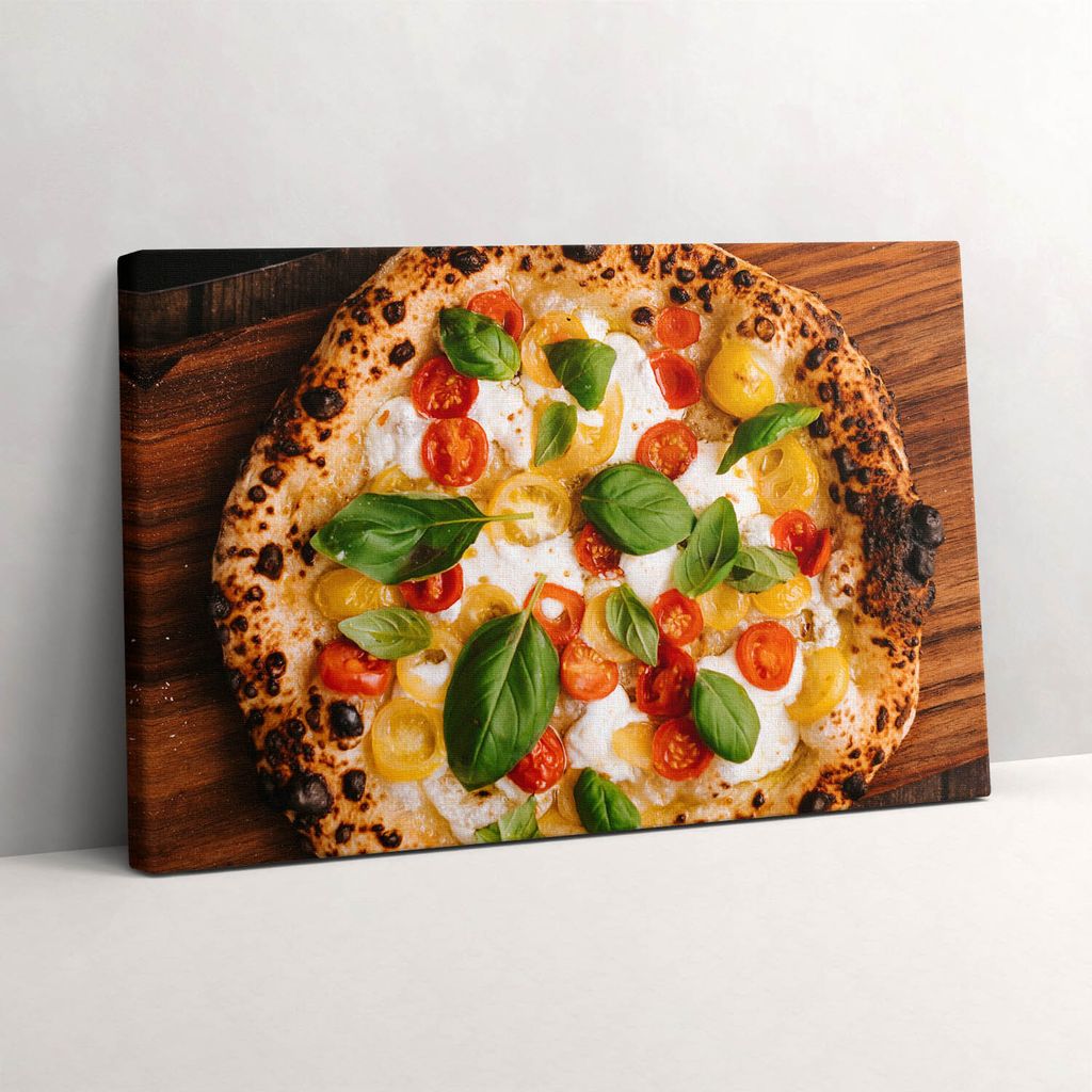 Italienische Küche Pizza Gastronomie – Leinwandbild Wandbild – 60x40 cm – Leinwandbilder – Wandbilder – Schlafzimmer – Flur
