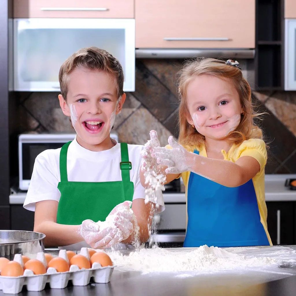 4dílná dětská zástěra s kapsou Dětská nastavitelná zástěra Obrázek produktu 2