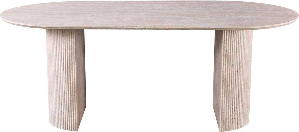 Ovaler Esstisch Lagos - 200x100x76cm - Travertin Produktbild 