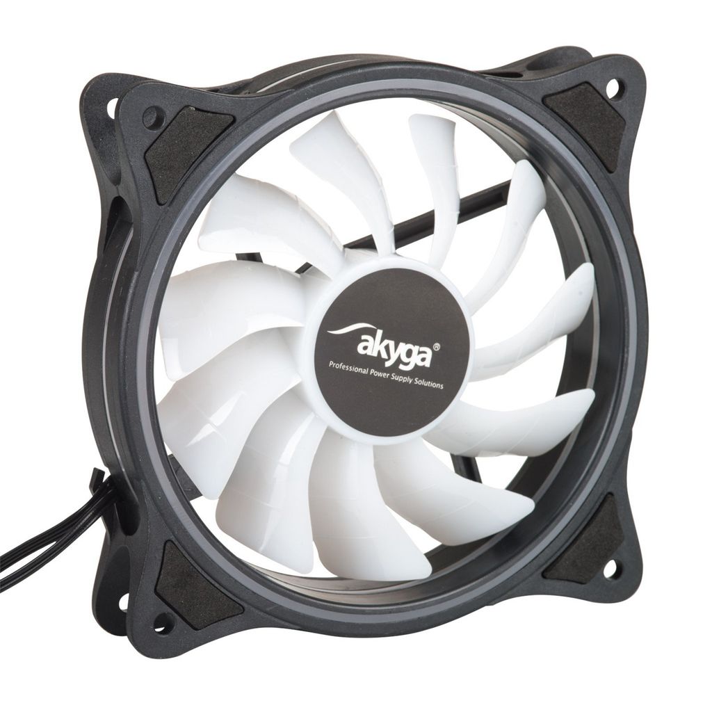 Ventilador Para Ordenador AKYGA AW-8A-BK - 80 Mm, 12V, 2000 RPM, Conexión Molex, Color Negro