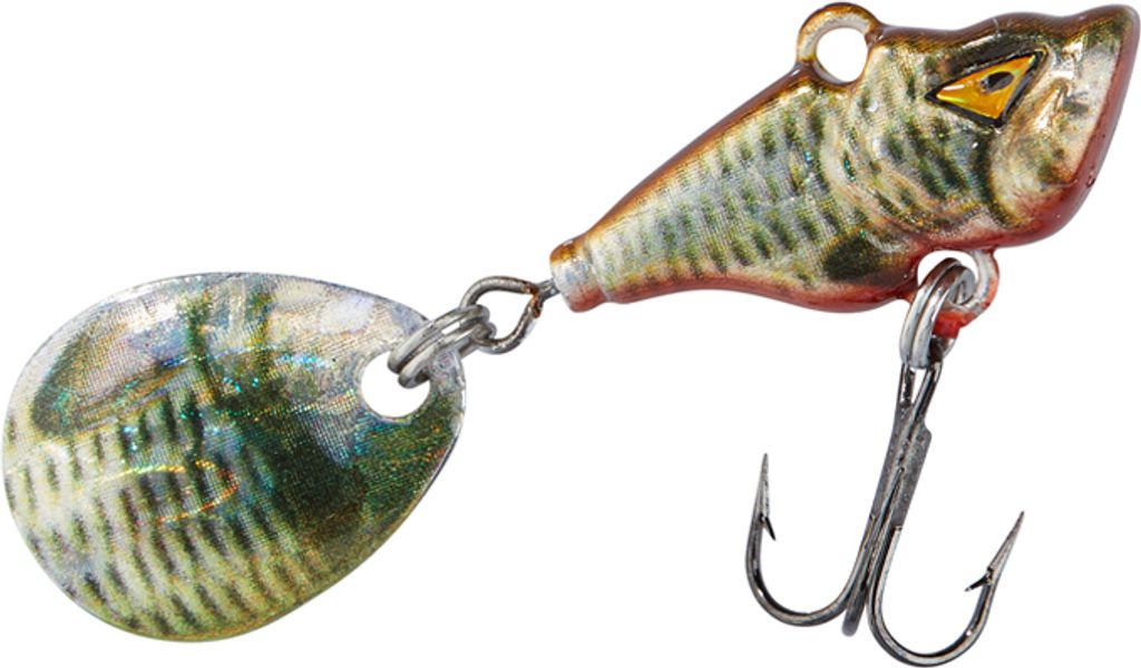 Balzer Shirasu Spin Buddy Evil Eye mit Bleikörper Rotfeder UV Gewicht 21g
