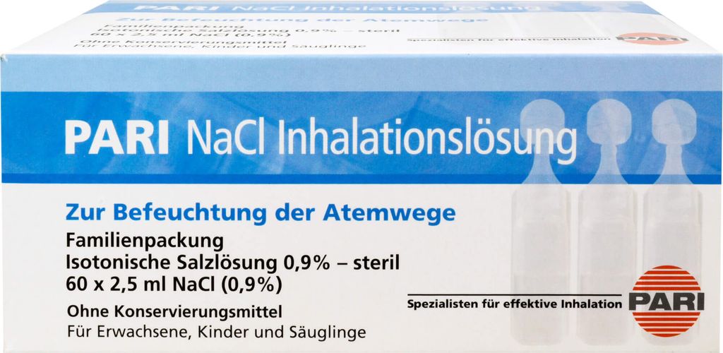 Pari Nacl inhalačný roztok ampulky 60X2,5 ml Obrázok produktu 2