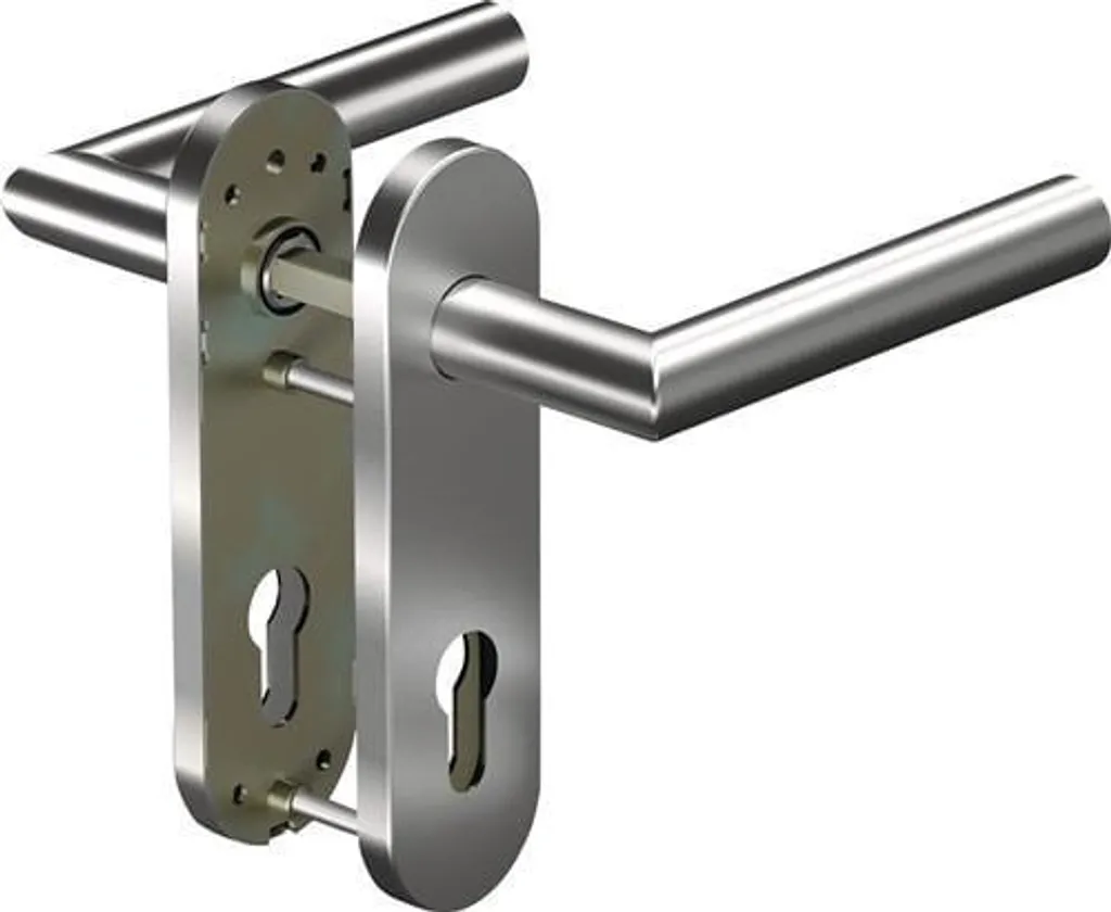Poignée pour Porte Épaisse 38-63mm Garniture FS CORE+ Alu Argenté PZ