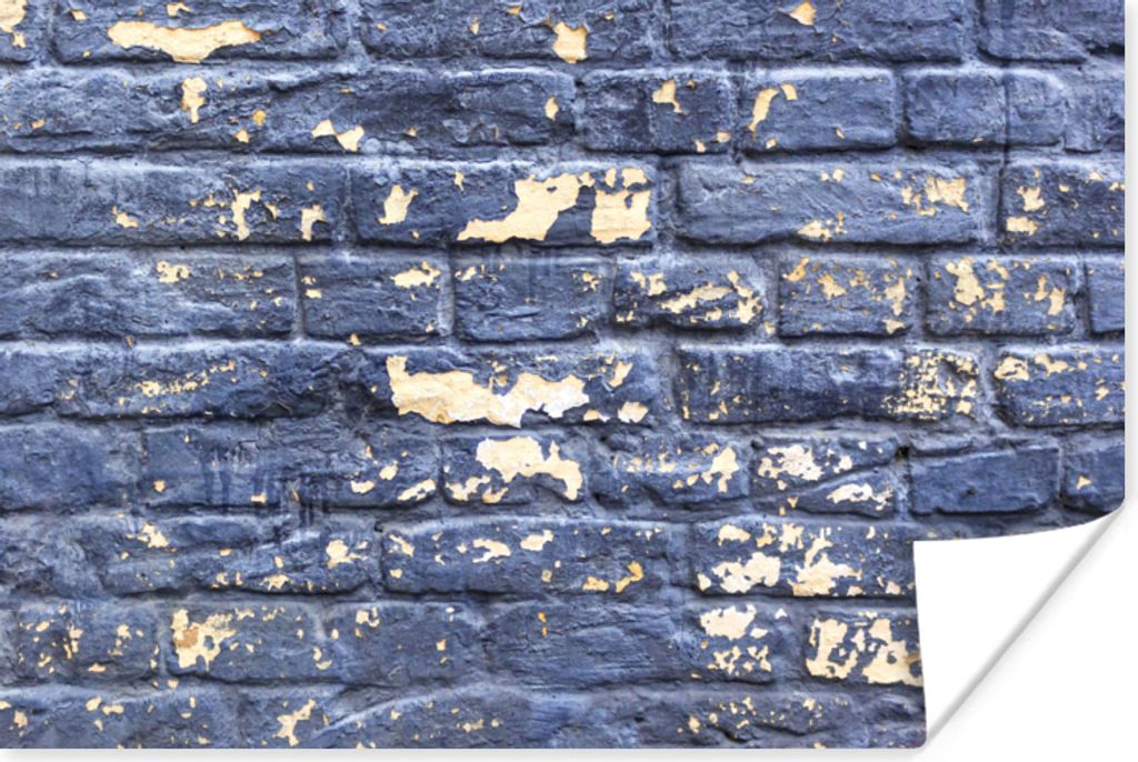 MuchoWow Poster Ziegel - Farbe - Wand 60x40 cm - Schlafzimmerdekoration