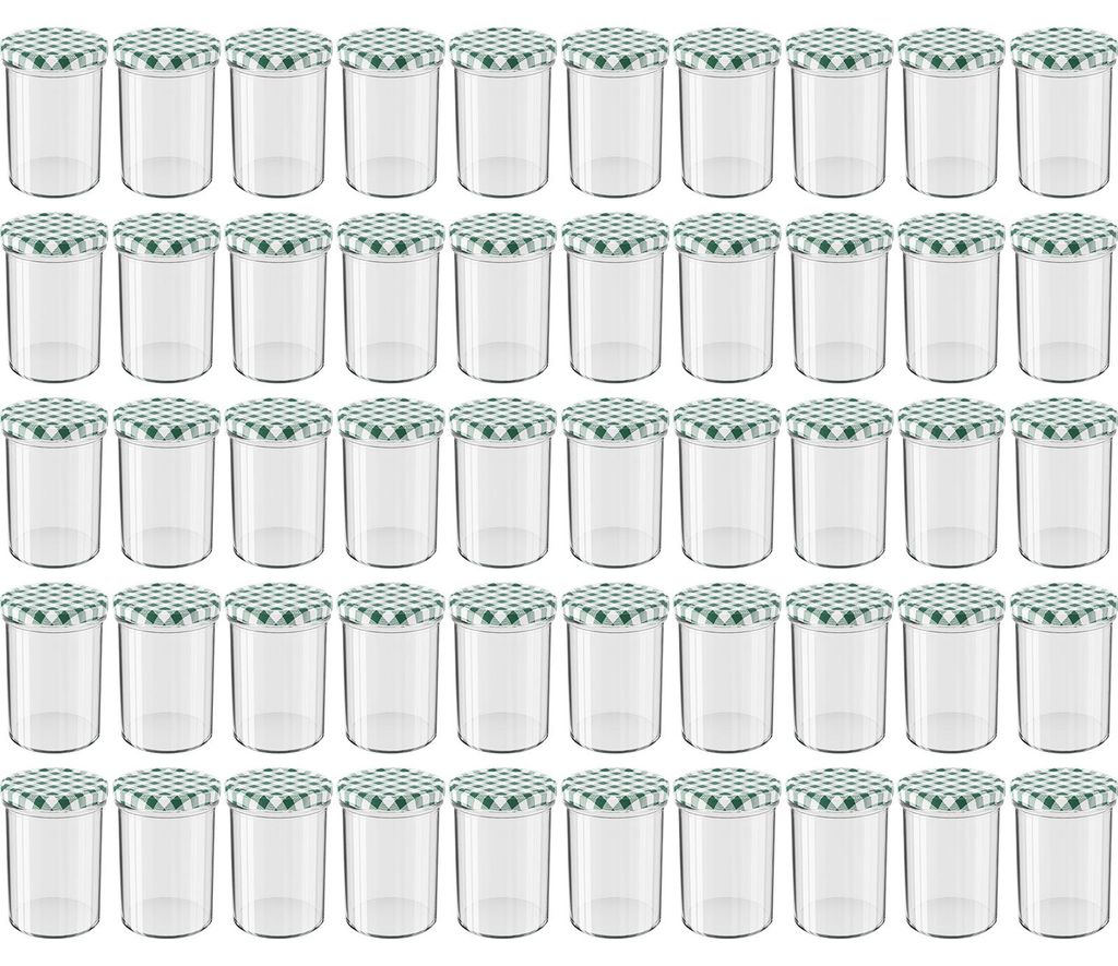 WELLGRO Einmachgläser mit Schraubdeckel - 435 ml, 8,5 x 12 Produktbild 