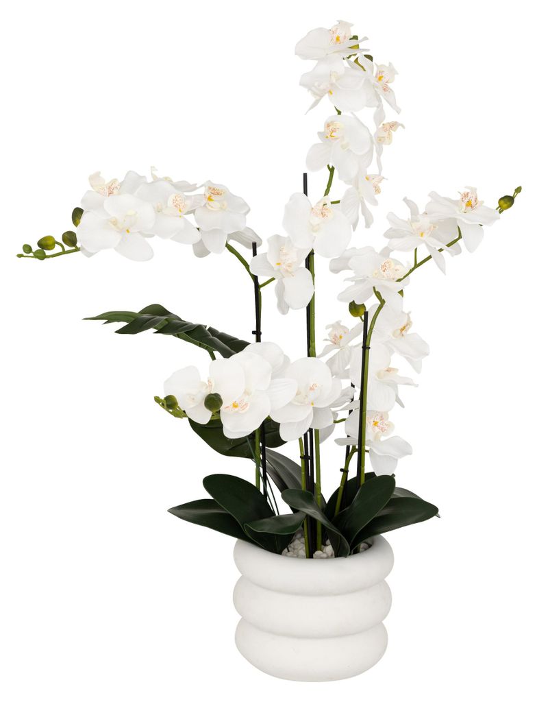 Künstliche Orchidee MICK im Keramiktopf, 80 cm Produktbild 