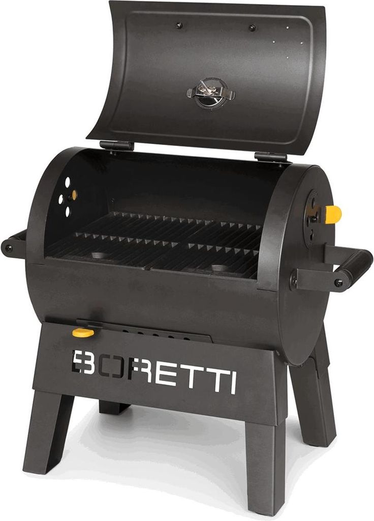 Boretti TERZO, Grill, Holzkohle, Draußen, Fass, Gitter, Schwarz