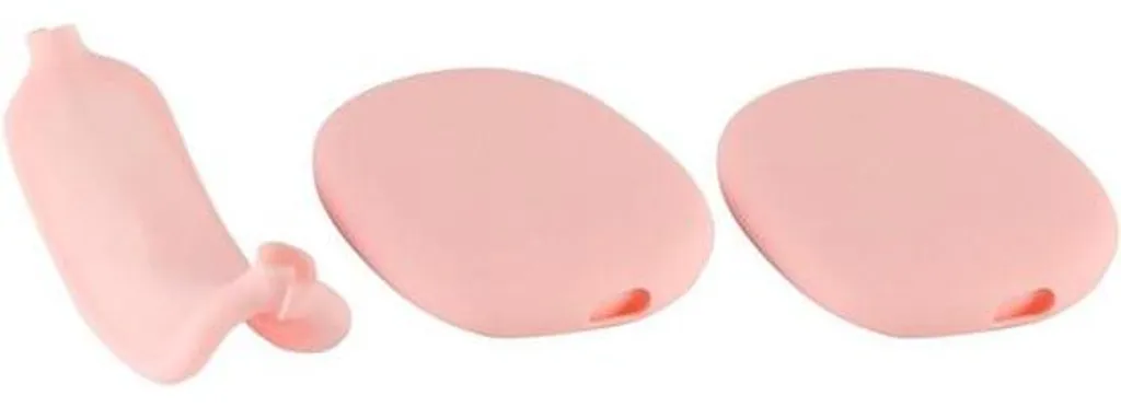 Coussinets de rechange roses pour casque : confort silicone optimal