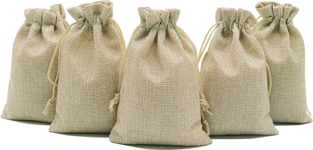 Pochons en Jute 13x18cm pour Cadeaux de Mariage et Lavande - 30Pcs