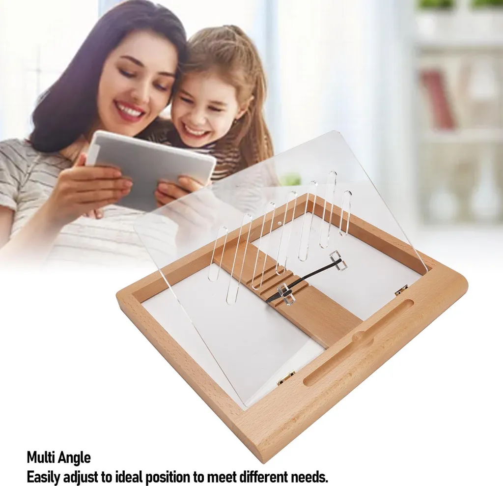 Support de Bureau pour Tablette en Bois Idéal pour Dessin et Lecture - 5