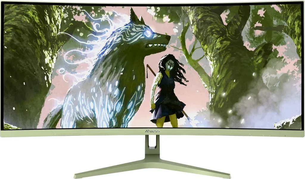 Écran PC 165Hz Arozzi Nova 34" VA Panoramique Finition Waldgrün Design