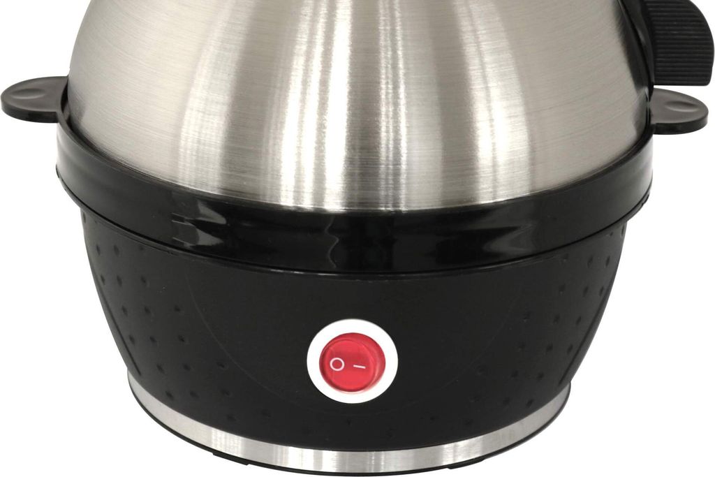 Eierkocher Edelstahl schwarz 7 Eier 380 Watt Messbecher mit Produktbild 4