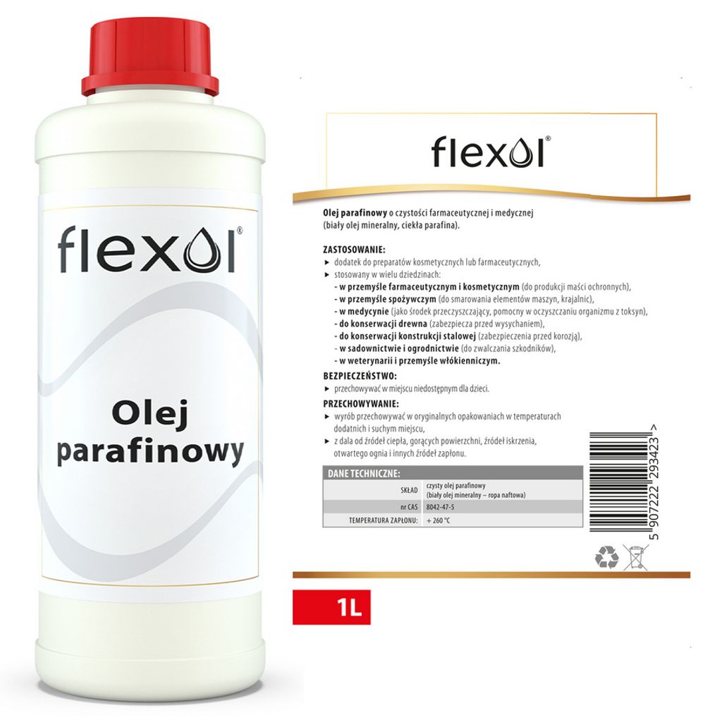 Olej parafinowy czysta ciekła parafina 1L Flexol Zdjęcie produktu 