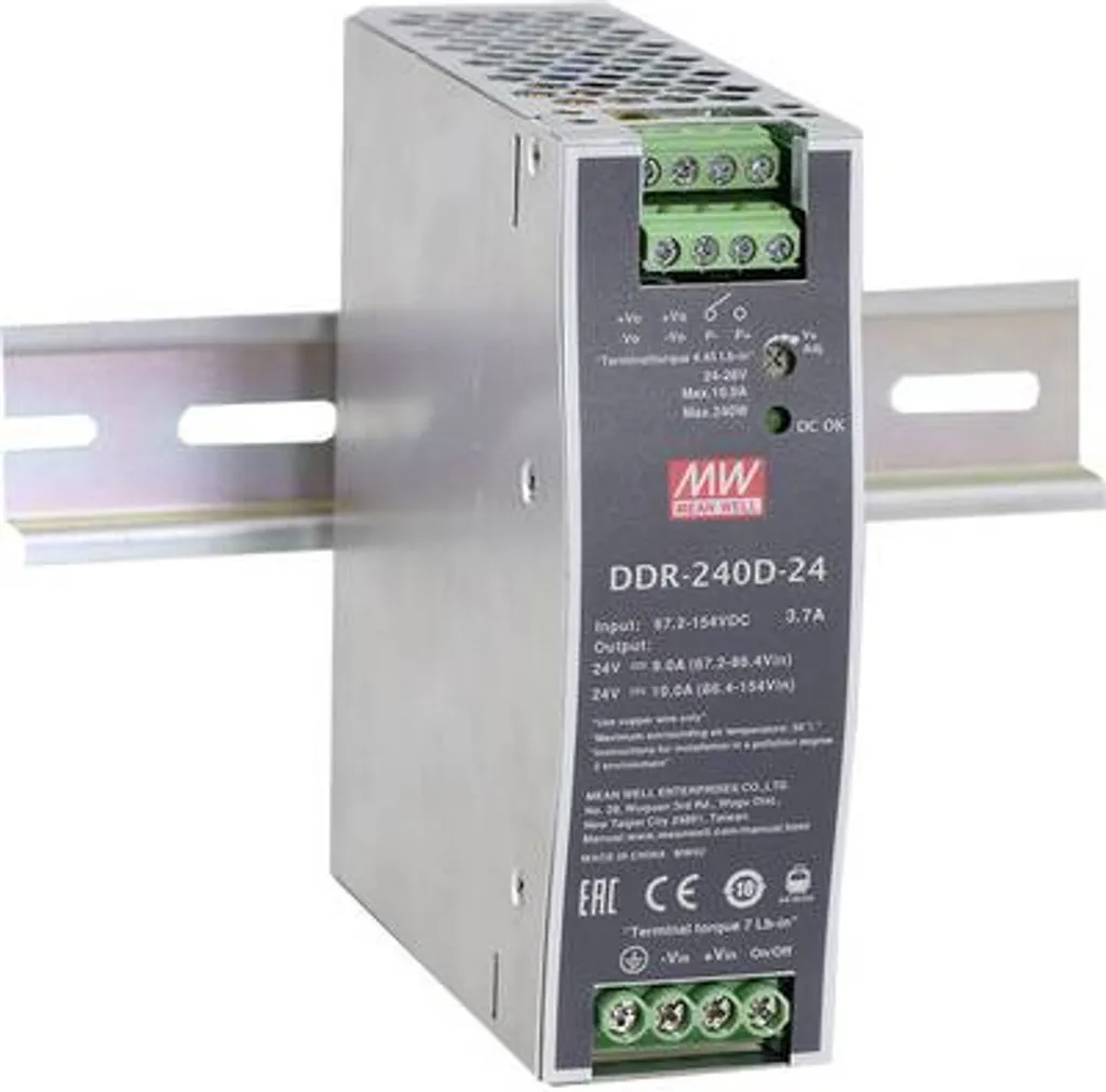 MEAN WELL DDR-240C-48 Convertisseur DC-DC 240W Rail DIN 48V Fiable