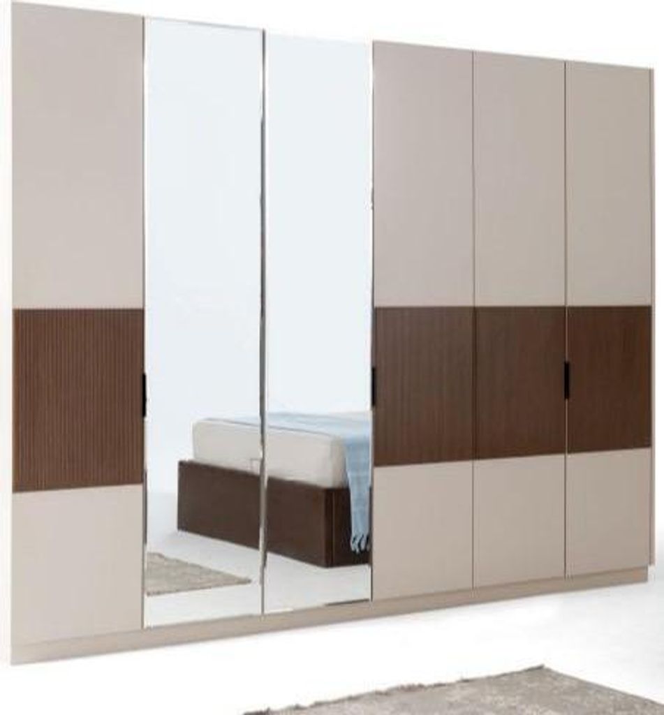 Kleiderschrank Schrank Holzschrank Schlafzimmerschrank Holz Beige Neu