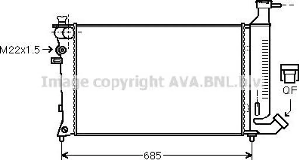 Évitez la surchauffe moteur : Radiateur AVA PEA2148 pour 306 et ZX 1301JV