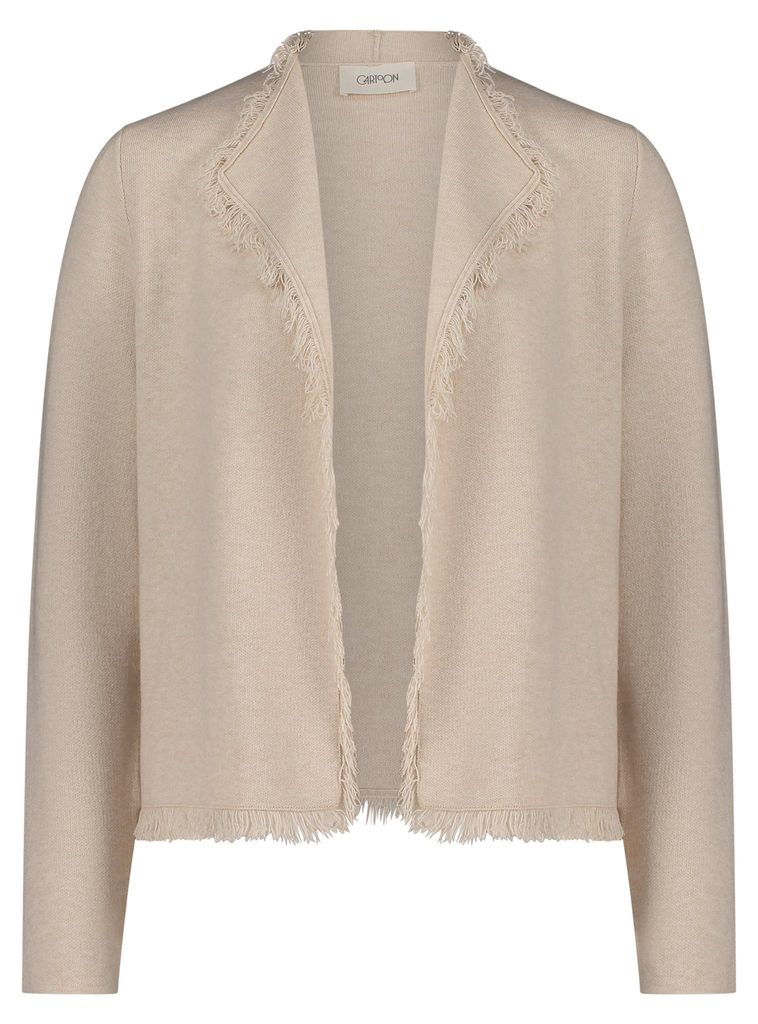 Cartoon Strickjacke Kurz 1/1 7706 Beige Melan 36 Produktbild 