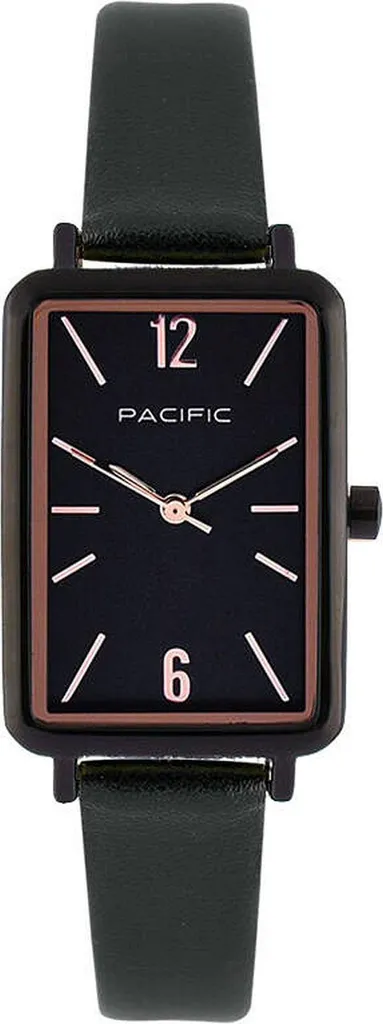 Montre Pacific PC00858 Femme Noire avec Bracelet en Cuir Élégant