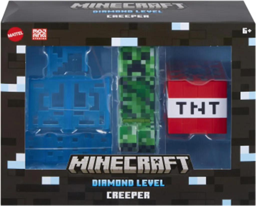 Figurine de Collection Minecraft Creeper articulée avec TNT et Accessoire