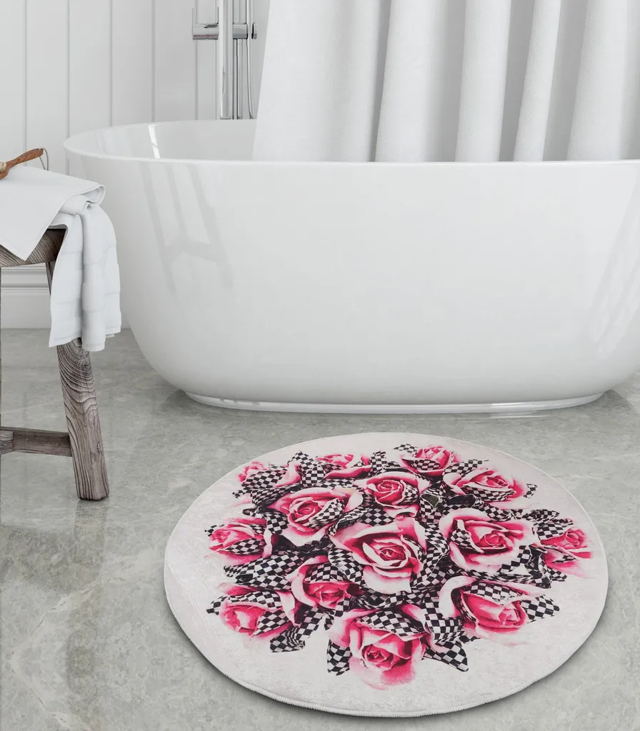 Tapis de bain multicolore 100% velours Mijolnir Magic CHL4163 50x80cm