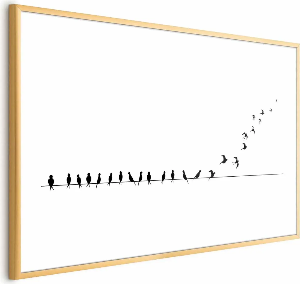 Stampa Mosca 60x40 Incorniciata Oro | Poster Parete Margine Bianco