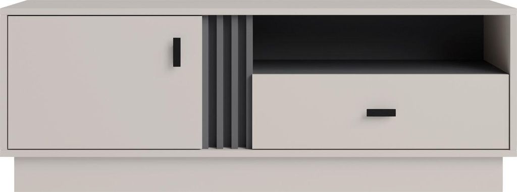 TV-Lowboard – TV-Schrank – TV-Ständer – TV-Tisch – ALLMO System – 125 cm – Kaschmir – Modernes Design für Ihr Wohnzimmer