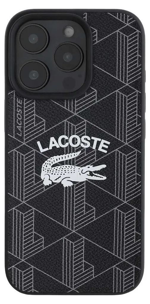 Coque iPhone 16 Pro Lacoste MagSafe Noir - Protection Monogram Premium - 2