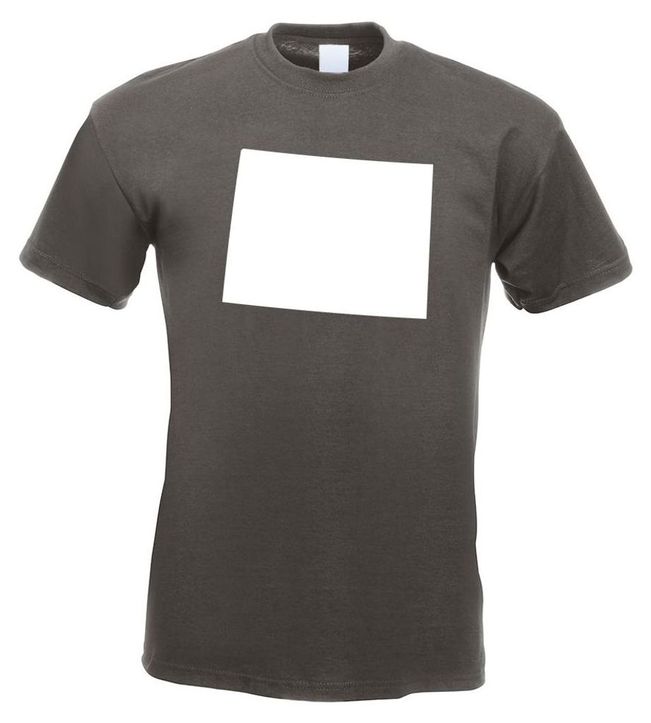 Kiwistar - T-Shirt - Graphit - USA - Bundesstaat - Wyoming Herren Funshirt Bedruckt Design Sprüche Spruch Motive - mit Motiv Bedruckt - Funshirt D...