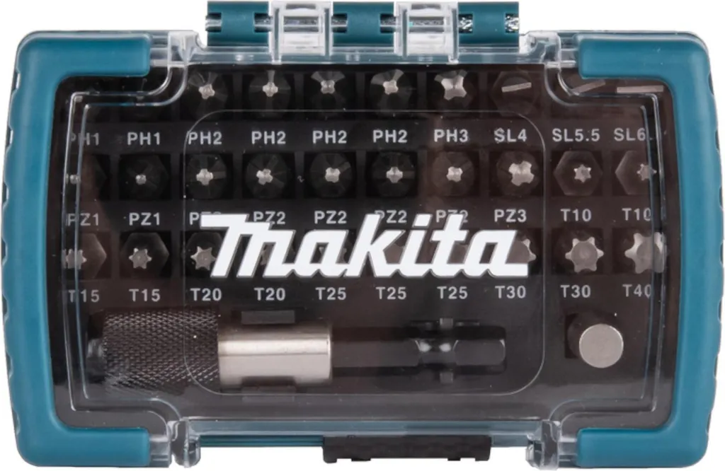 Jeu d'embouts de vissage Makita 32 pièces robuste et porte-magnétique