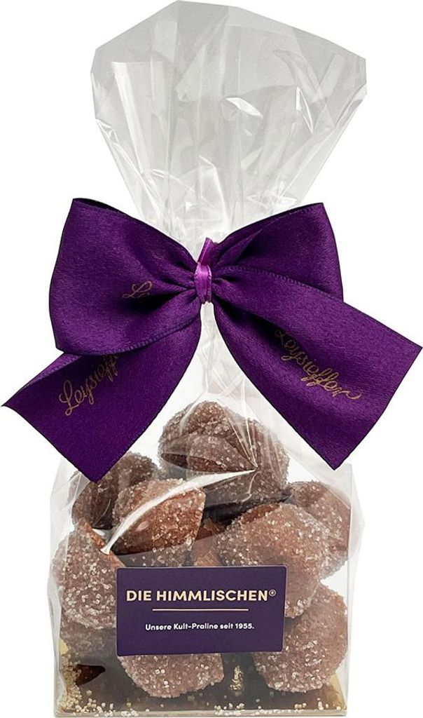 Leysieffer Pralinen "Die Himmlischen" in Cellobeutel mit lila Schleife