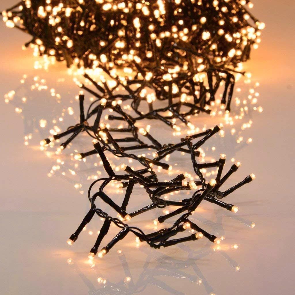 1200 LED Lichterkette 24m EXTRA warmweiß mit Timer und 8 Programmen für innen und außen