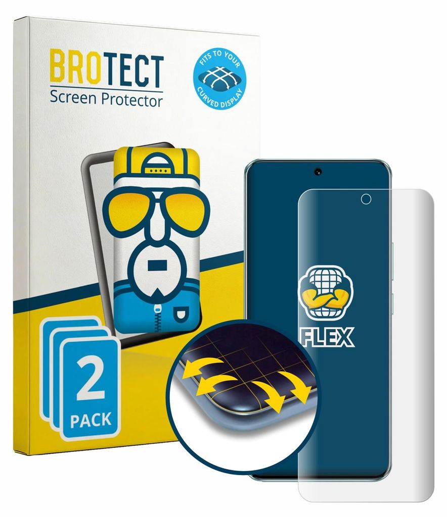 2x BROTECT Fullscreen Schutzfolie für Honor 90 Produktbild 