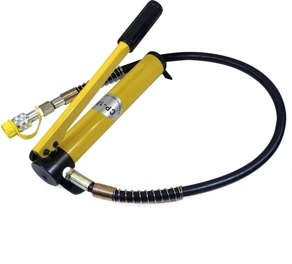 Hydraulische Rohrpresse - Radialpresszange - 6 t Presskraft - 360° drehbarer Kopf - V 12–28 mm & TH 16–32 mm Pressbacken - Für Kupferrohre - ...