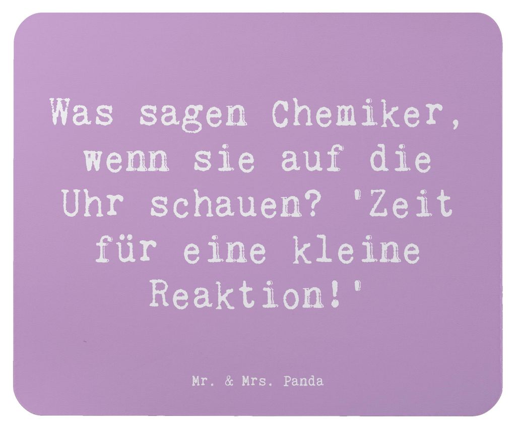 Mr. & Mrs. Panda Mouse Pad Spruch Chemiker Reaktion - Lavendeltraum - Geschenk, Berufspassion, Chemie, Geschenke mit Herz, wissenschaftliche Wortsp...