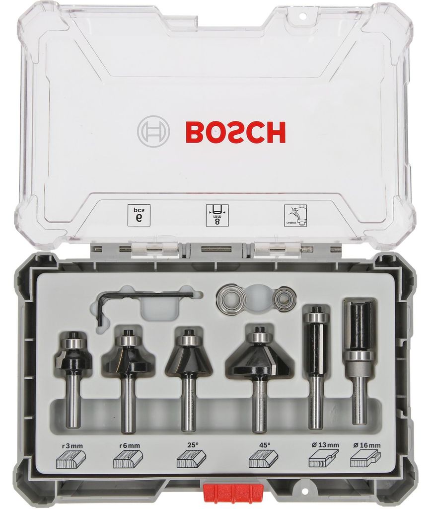 Bosch 2607017469 Bosch Fräser-Set Trim&Edging 6tlg. Immagine del prodotto 