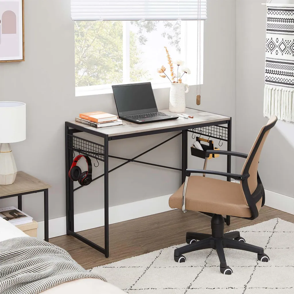Table d'ordinateur réglable en hauteur avec support pour écran intégré - 3