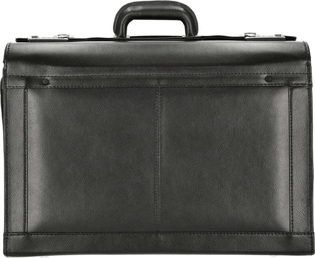Mallette pilote en cuir véritable Alassio Verona avec serrures à code - 14