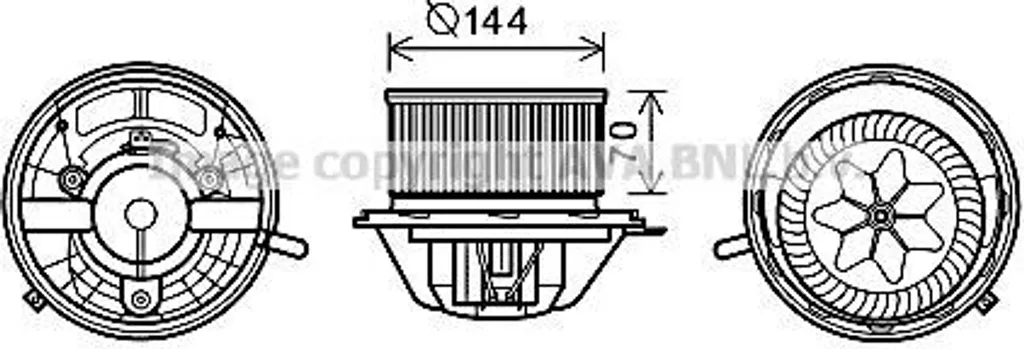 Moteur ventilateur silencieux MS8607 pour Mercedes W169 W245 1698200642