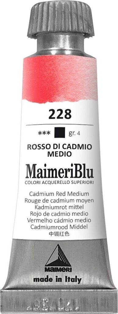 Maimeri Blu Aquarellfarbe Cadmium Red Medium 228 12 ml 1 stk