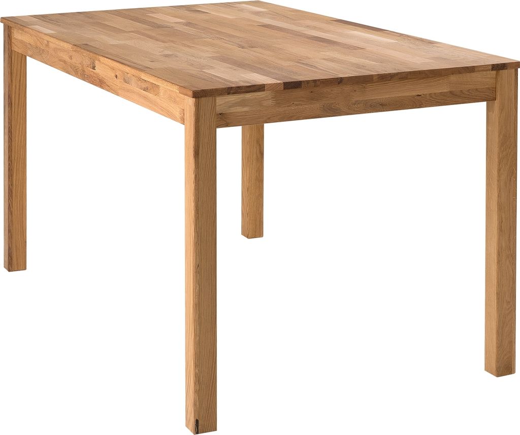 Esstisch - Eiche massiv geölt - 140 x 80 cm - keilgezinkt Produktbild 