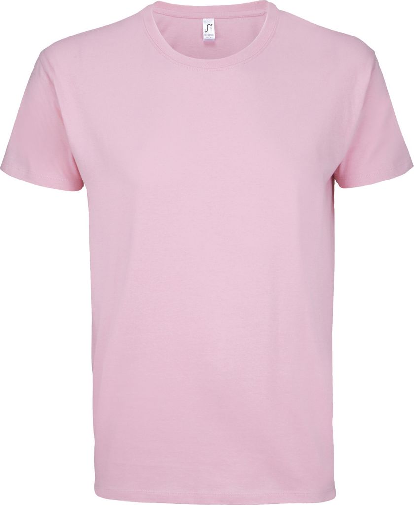 SOL'S Herren T-Shirt Shirts Rundhals Baumwolle Kurzarm Shirt Sport, Größe:L, Farbe:Candy Pink