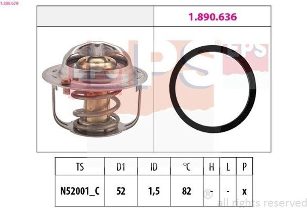 EPS Thermostat Kühlmittel 82°C für FIAT Sedici (FY) für NISSAN NP300 Navara Pickup (D40) für SUZUKI SWIFT III (MZ, EZ) für SUBARU JUSTY III (...
