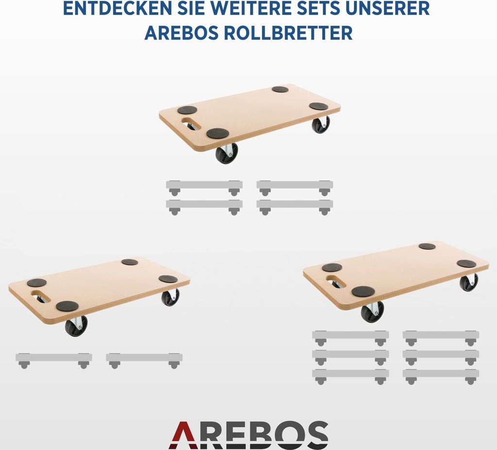 Arebos pojazdná doska | 2 kusy | nosnosť do 200 kg | Obrázok produktu 12