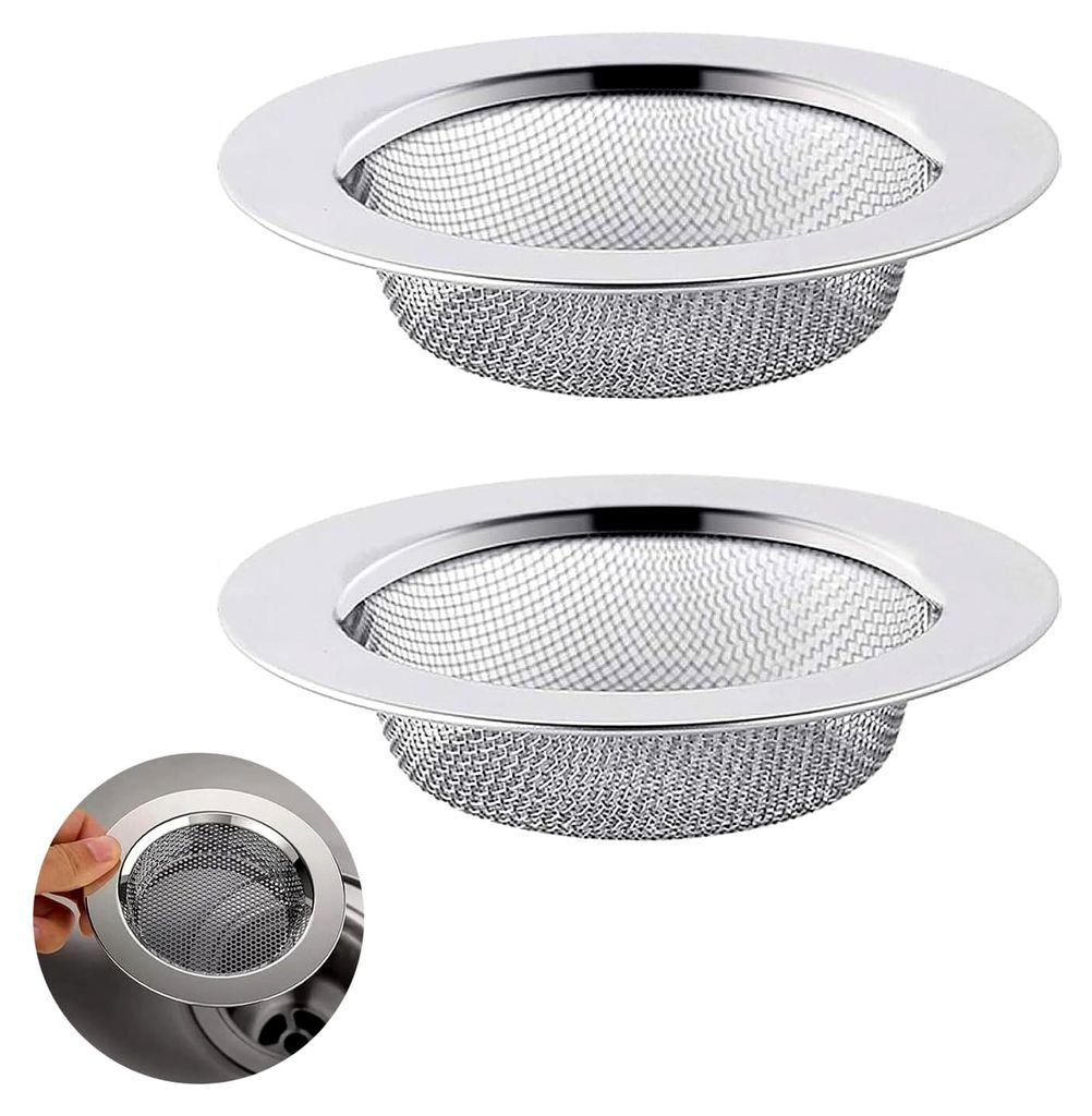 2 Stück abflusssieb, abflusssieb küchenspüle, Abflusssieb Edelstahl Rostfrei, Waschbecken Sieb Abfluss Spüle, für Küche Netto Senke, Bad Bode...