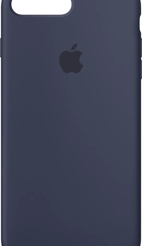 Coque iPhone 8 Plus silicone bleu nuit avec doublure en microfibre