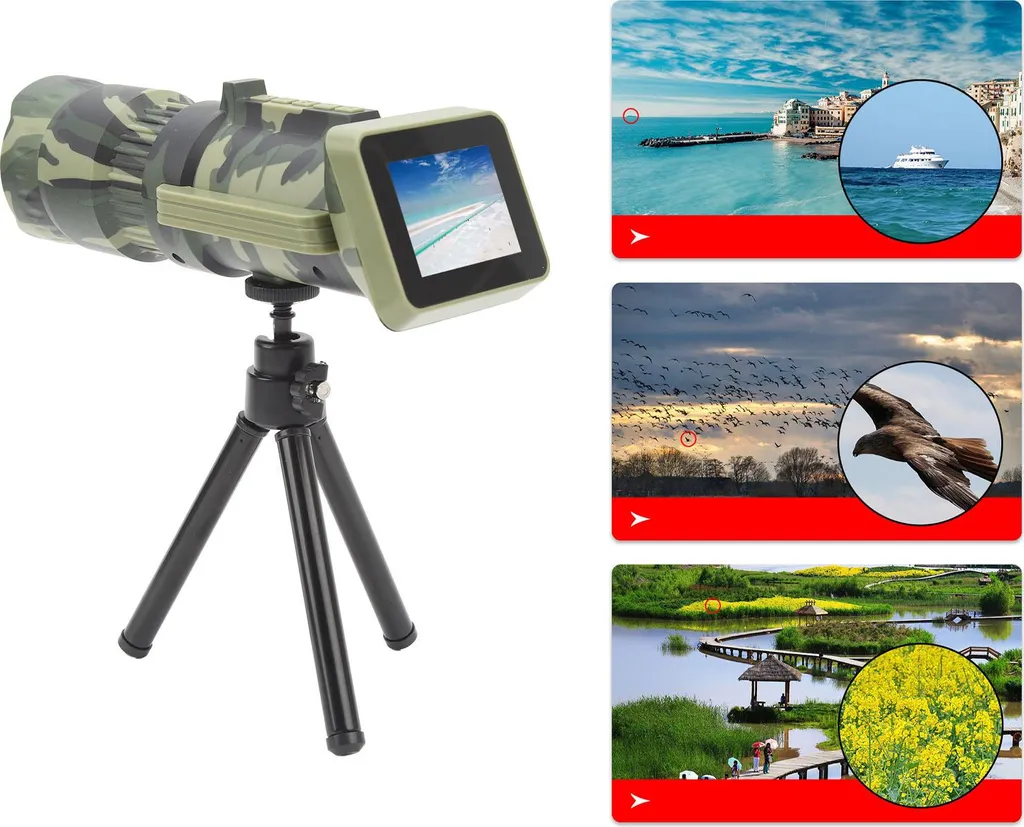 Appareil photo numérique télescopique pour enfant et camping plein air 16X HD