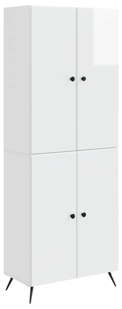 vidaXL Schrankset 2 pcs Hochglanz Weiß Holzwerkstoff
