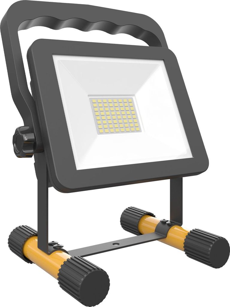 Ledvion – LED Baustrahler wiederaufladbar 20W, 2000 Lumen, 6500K Tageslichtweiß, Kabellose LED Arbeitsleuchte mit Akku, USB-C, IP54 Spritzwasser...