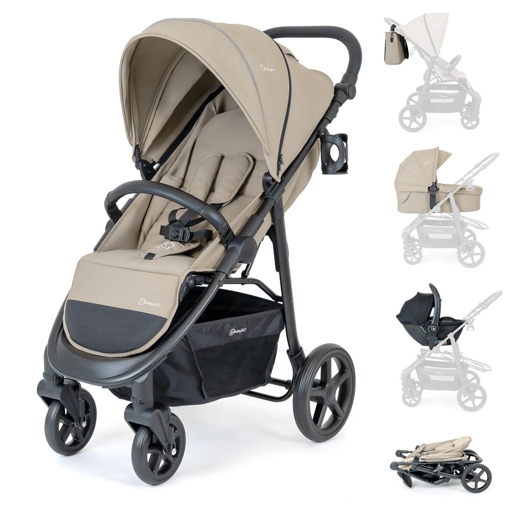 BabyGo Kombikinderwagen Evoultion 3in1, inkl. Babyschale Produktbild 